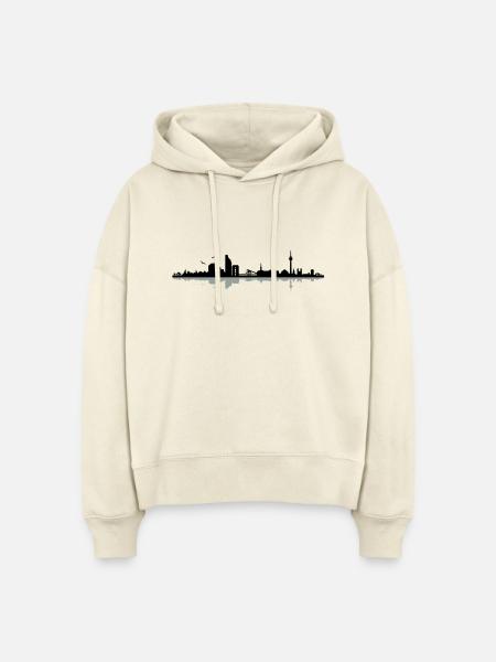 Düsseldorf Skyline - Stanley/Stella Boxy Frauen Bio Hoodie Nora - Natur