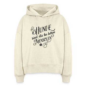 Hunde sind die besseren Menschen - Stanley/Stella Boxy Frauen Bio Hoodie Nora - Natur - Vorne