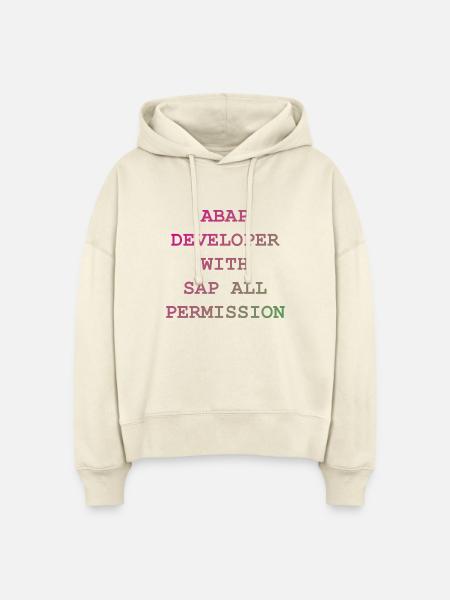 ABAP SAP Developer! Geschenkidee - Stanley/Stella Boxy Frauen Bio Hoodie Nora - Natur