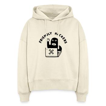 Friendly Hackers Club - Stanley/Stella Boxy Frauen Bio Hoodie Nora - Natur - Vorne
