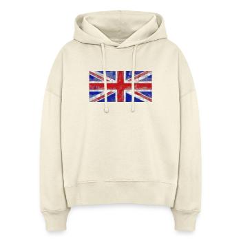 Union Jack Englische Flagge Great Britain - Stanley/Stella Boxy Frauen Bio Hoodie Nora - Natur - Vorne