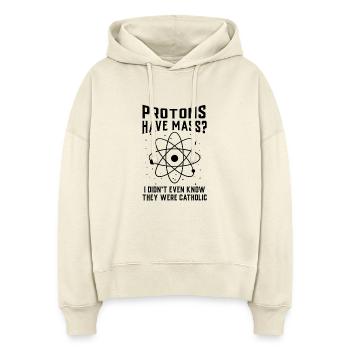 Protonen haben Masse - Stanley/Stella Boxy Frauen Bio Hoodie Nora - Natur - Vorne