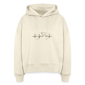 Berner Sennenhund Geschenk Idee Herzschlag Puls - Stanley/Stella Boxy Frauen Bio Hoodie Nora - Natur - Vorne