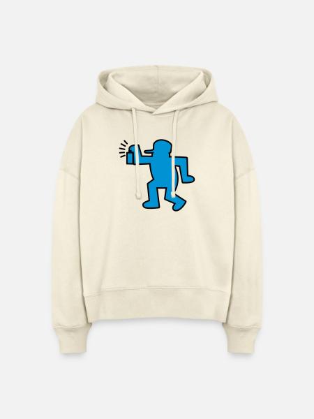 Graffiti-Mann - Stanley/Stella Boxy Frauen Bio Hoodie Nora - Natur