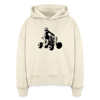 cb39_atv - Sweat à capuche bio Nora coupe boxy Stanley/Stella Femme - écru doux - Devant
