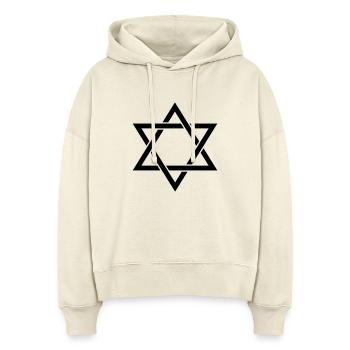 Hexagramm - Stanley/Stella Boxy Frauen Bio Hoodie Nora - Natur - Vorne