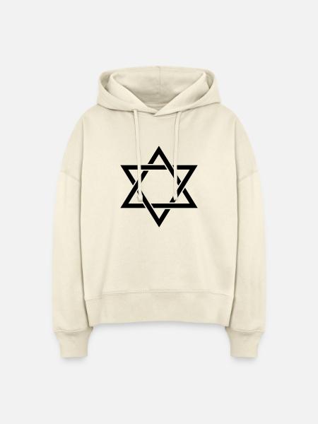 Hexagramm - Stanley/Stella Boxy Frauen Bio Hoodie Nora - Natur