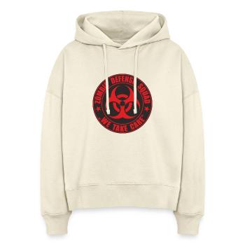 Zombie Defense Squad - Digitaldruckmotiv - Stanley/Stella Boxy Frauen Bio Hoodie Nora - Natur - Vorne