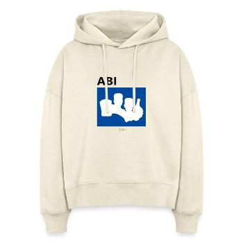 Bier Liga Logo ABI-Treff Jahr Blanko Blau 2 - Stanley/Stella Boxy Frauen Bio Hoodie Nora - Natur - Vorne