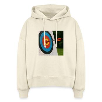 Sport - Tir à l’arc - Sweat à capuche bio Nora coupe boxy Stanley/Stella Femme - écru doux - Devant