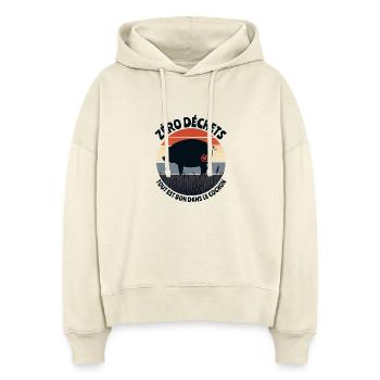Dans le cochon tout est bon - Sweat à capuche bio Nora coupe boxy Stanley/Stella Femme - écru doux - Devant