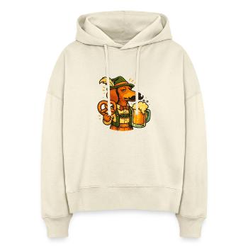 dackel - Stanley/Stella Boxy Frauen Bio Hoodie Nora - Natur - Vorne