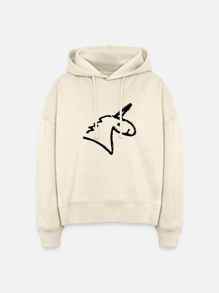 Einhorn - Stanley/Stella Boxy Frauen Bio Hoodie Nora - Natur