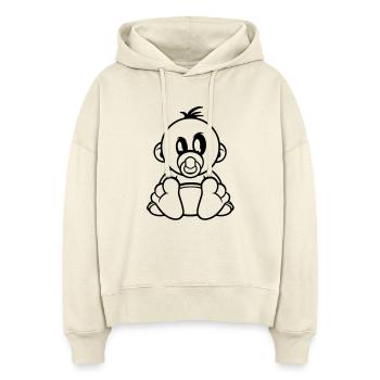 baby kleiner junge schnuller - Stanley/Stella Boxy Frauen Bio Hoodie Nora - Natur - Vorne