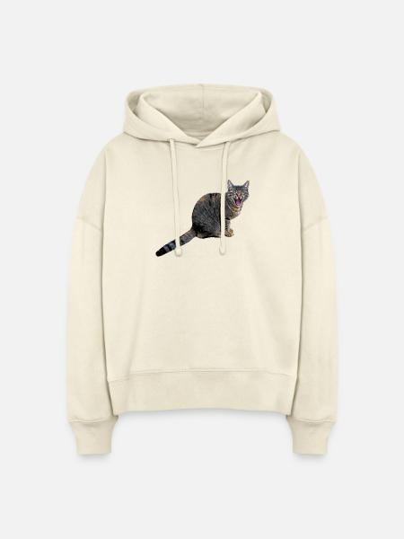 katze - Stanley/Stella Boxy Frauen Bio Hoodie Nora - Natur