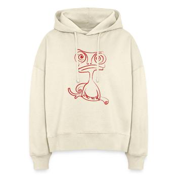 chamäleon tier exotisch - Stanley/Stella Boxy Frauen Bio Hoodie Nora - Natur - Vorne