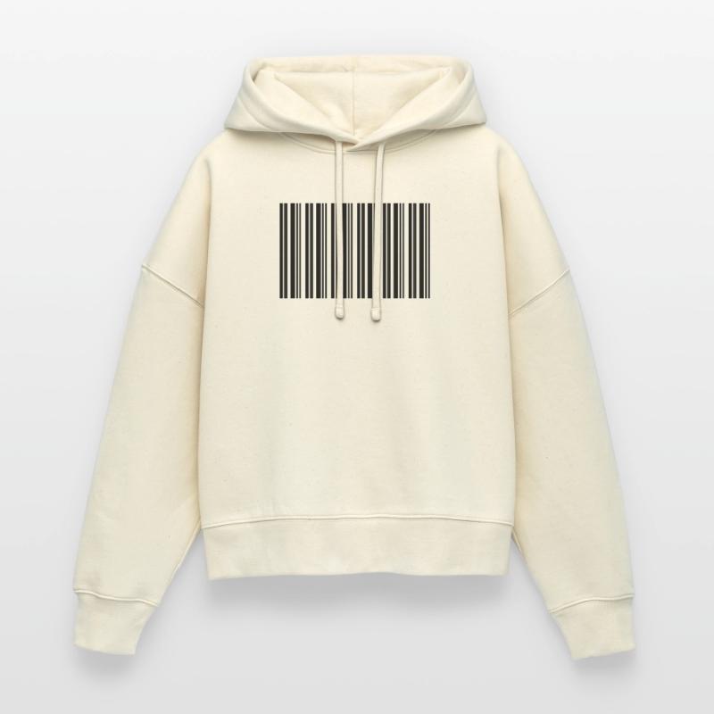 Conception de technologies informatiques pour nerds de code-barres Sweat à capuche bio Nora coupe boxy Stanley/Stella Femme