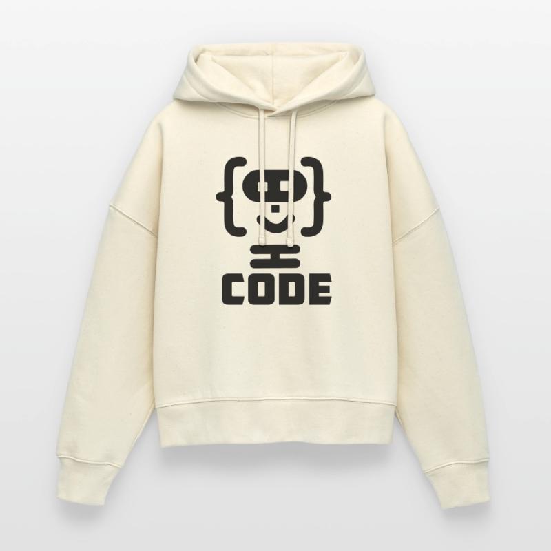Hacker-Programmierer-Code-Logo mit Text CODE Stanley/Stella Boxy Frauen Bio Hoodie Nora