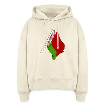 Flagge von Weißrussland - Stanley/Stella Boxy Frauen Bio Hoodie Nora - Natur - Vorne
