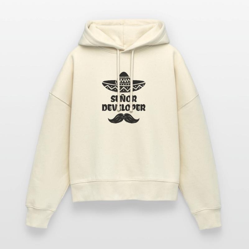 Developer Statement Scripting Dev Computergeek Stanley/Stella Boxy Women Organic Hoodie Nora