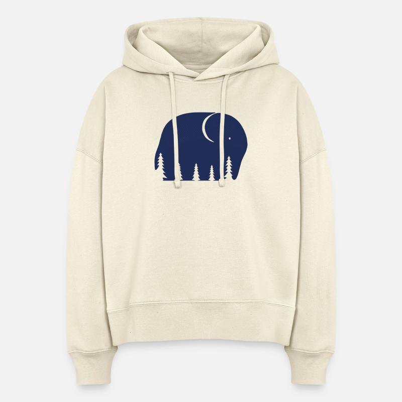 Ein Elefant oder ein Wald in dieser Fun Optical Illusi - Stanley/Stella Boxy Frauen Bio Hoodie Nora - Natur