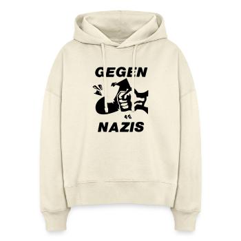 Gegen Nazis - Stanley/Stella Boxy Frauen Bio Hoodie Nora - Natur - Vorne