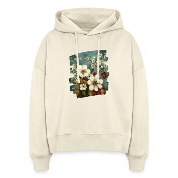 Frühling Frühlingsanfang Blume Blumen - Stanley/Stella Boxy Frauen Bio Hoodie Nora - Natur - Vorne