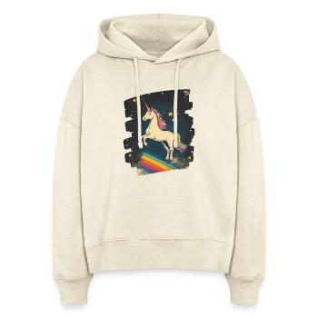 Einhorn - Stanley/Stella Boxy Frauen Bio Hoodie Nora - Natur - Vorne