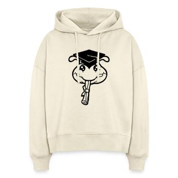 L’obtention du diplôme d’études secondaires Caterpillar a été approuvée par l’université - Sweat à capuche bio Nora coupe boxy Stanley/Stella Femme - écru doux - Devant