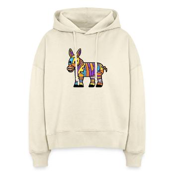 Esel Halloween Zombie - Stanley/Stella Boxy Frauen Bio Hoodie Nora - Natur - Vorne