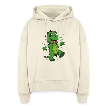 Comic Dino – Für echte Dinosaurier Fans - Stanley/Stella Boxy Frauen Bio Hoodie Nora - Natur - Vorne