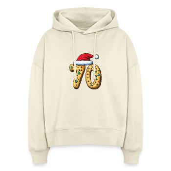 70 Number Biscuit Christmas - Stanley/Stella Boxy Women Organic Hoodie Nora - soft Ecru - Front