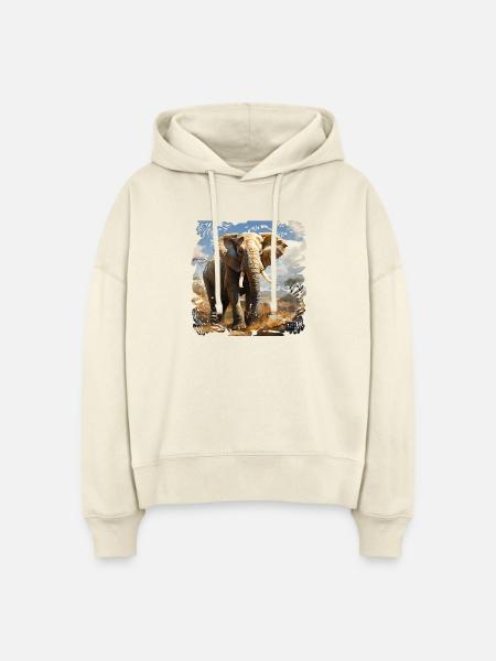 Afrikanischer Elefant im Sonnenlicht - Stanley/Stella Boxy Frauen Bio Hoodie Nora - Natur