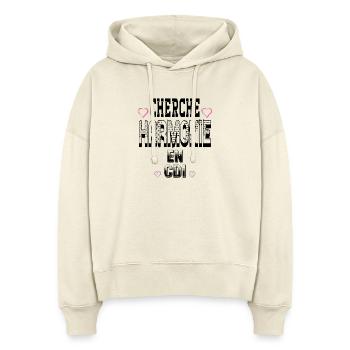 Suche nach Harmonie bei einem unbefristeten Vertrag - Stanley/Stella Boxy Frauen Bio Hoodie Nora - Natur - Vorne
