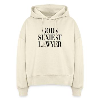 Avocat Juriste Drôle de remarque - Sweat à capuche bio Nora coupe boxy Stanley/Stella Femme - écru doux - Devant