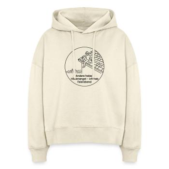 Dachdecker Höhenangst Feierabend - Stanley/Stella Boxy Frauen Bio Hoodie Nora - Natur - Vorne
