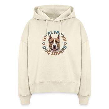 Treue Freunde Hundeliebhaber - Stanley/Stella Boxy Frauen Bio Hoodie Nora - Natur - Vorne
