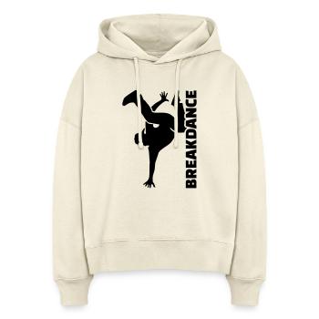 Breakdance - Sweat à capuche bio Nora coupe boxy Stanley/Stella Femme - écru doux - Devant