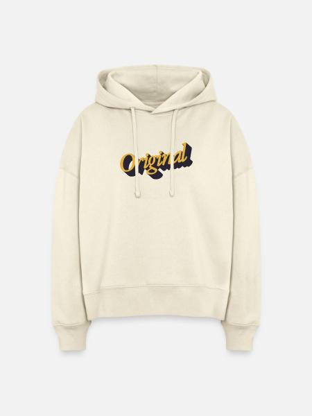 Original Lettering - Stanley/Stella Boxy Frauen Bio Hoodie Nora - Natur