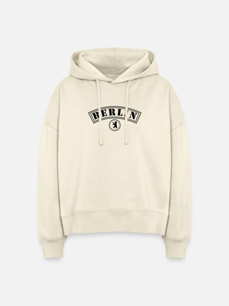 Berlin mit Bär - Stanley/Stella Boxy Frauen Bio Hoodie Nora - Natur
