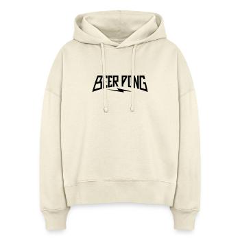 Beer Pong Lightning - Stanley/Stella Boxy Frauen Bio Hoodie Nora - Natur - Vorne