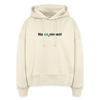 No CO2 Comment – Saubere Energie Statement - Stanley/Stella Boxy Frauen Bio Hoodie Nora - Natur - Vorne