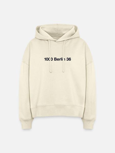 Berlin 36 Kreuzberg - Stanley/Stella Boxy Frauen Bio Hoodie Nora - Natur