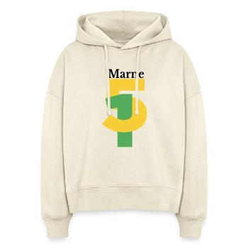 Marne - Sweat à capuche bio Nora coupe boxy Stanley/Stella Femme - écru doux - Devant
