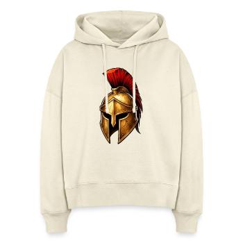 Spartanischer Ritterhelm - Stanley/Stella Boxy Frauen Bio Hoodie Nora - Natur - Vorne