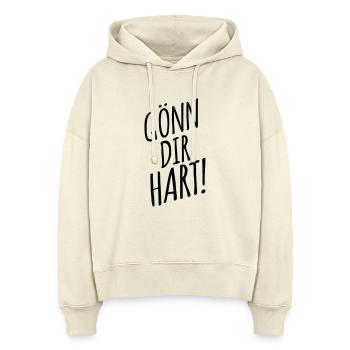 Gönn dir Hart Party Festival drogen - Stanley/Stella Boxy Frauen Bio Hoodie Nora - Natur - Vorne