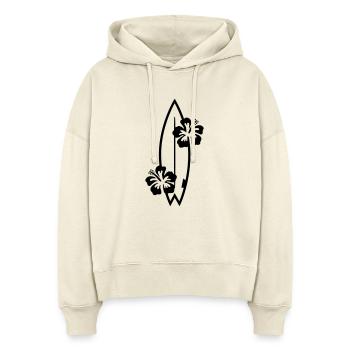 Surfen - Stanley/Stella Boxy Frauen Bio Hoodie Nora - Natur - Vorne