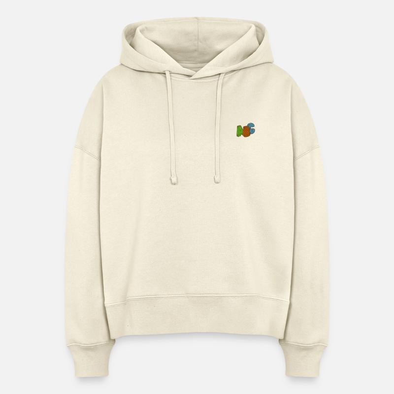 ABC - Sweat à capuche bio Nora coupe boxy Stanley/Stella Femme - écru doux