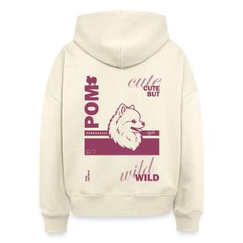Zwergspitz - Cute but wild - Stanley/Stella Boxy Frauen Bio Hoodie Nora - Natur - Hinten