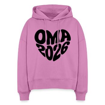 Oma 2026 - Stanley/Stella Boxy Frauen Bio Hoodie Nora - Pink - Vorne